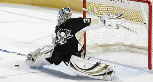 Goaltender Mathieu Garon allowed only 1 goal on 29 shots from the Islanders