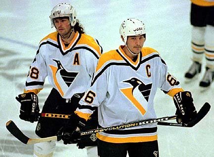 Mario Lemieux and Jaromir Jagr