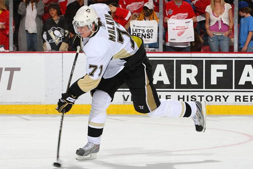 Evgeni Malkin scored the only Penguins goal of Game 2 in the first period